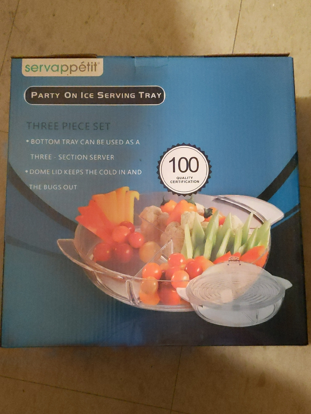 servappétit Party On Ice Serving Tray - Clear Plastic